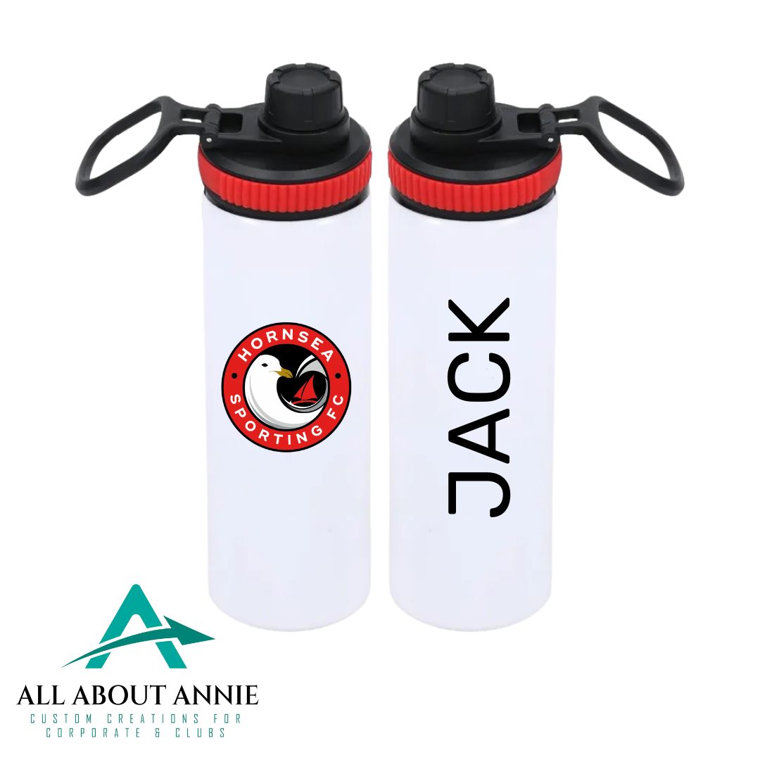 Hornsea Sporting FC 850ml Water Bottle Red