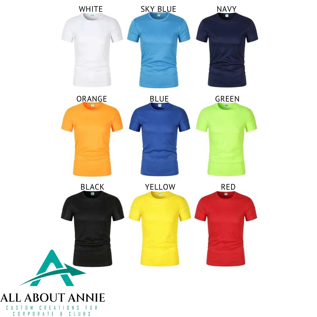 Kids Sports T-Shirts - Colour Options