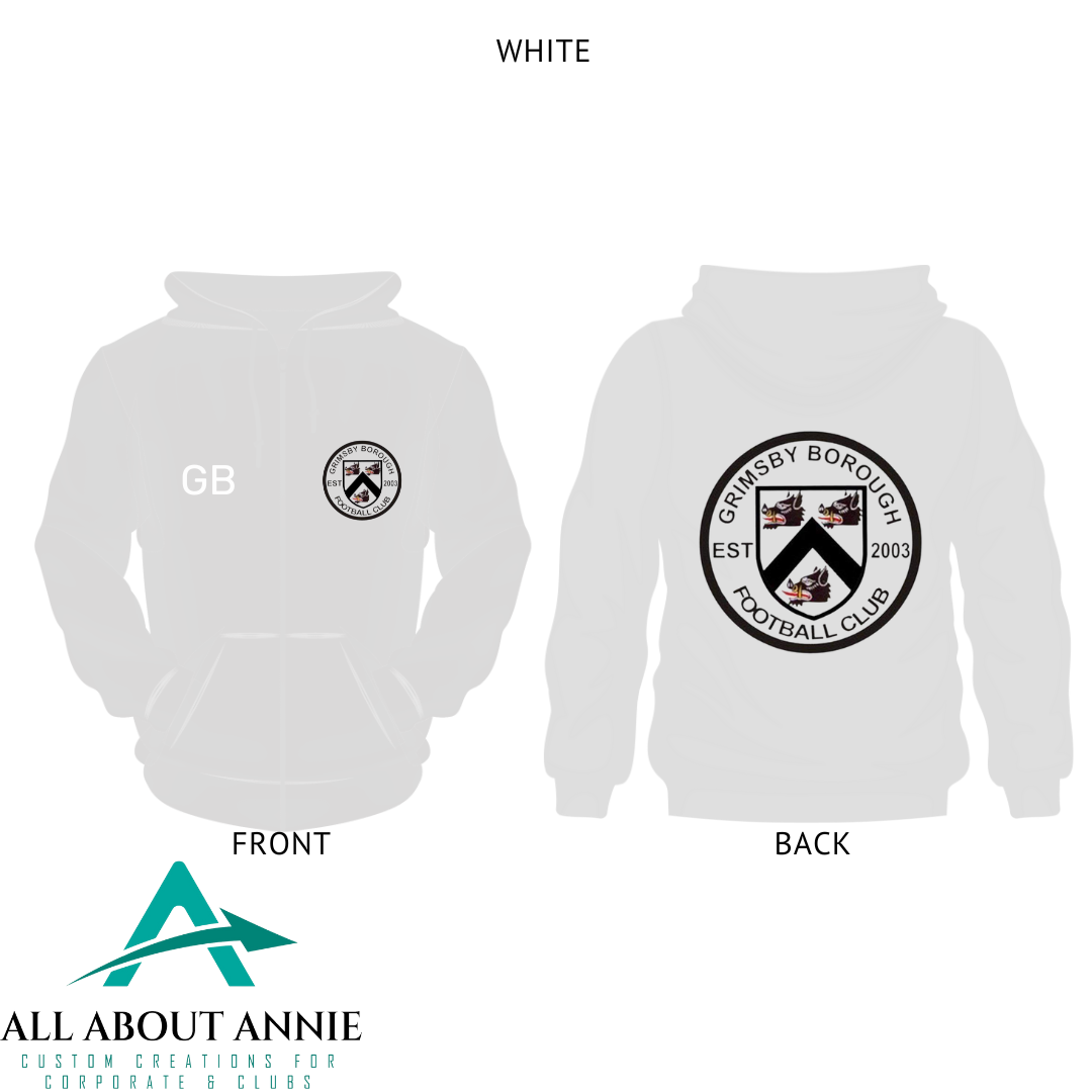 Adults Zip Hoodie - White