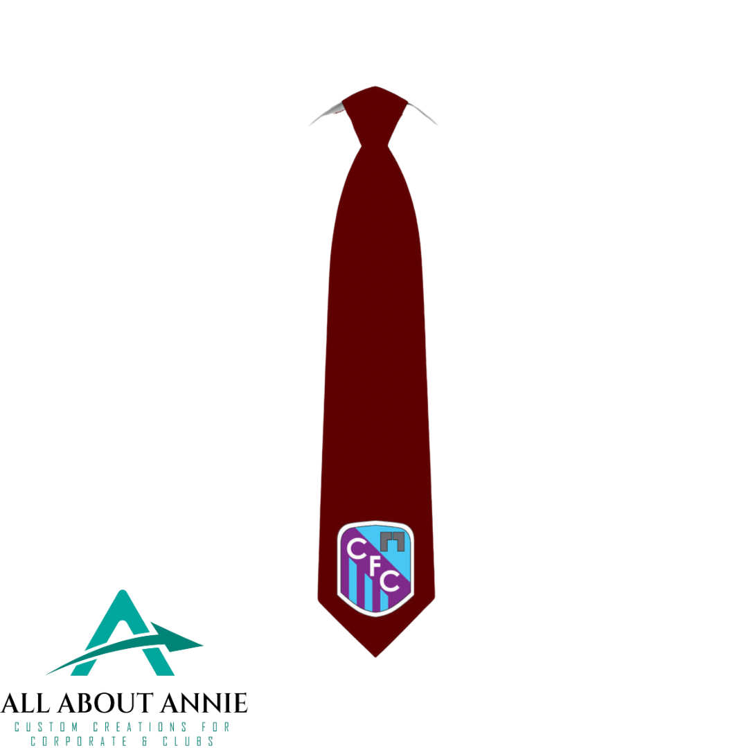 Branded Silk Ties - Burgundy