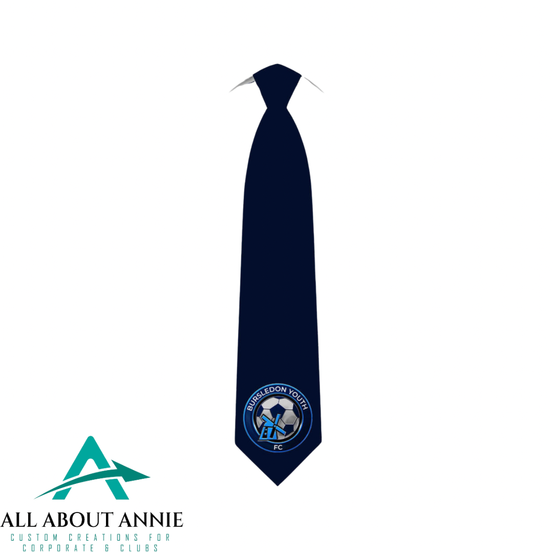 Branded Silk Ties - Navy